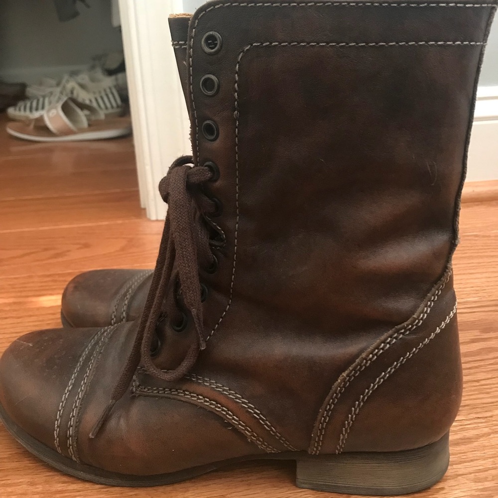 Steve Madden Leather Combat Boots